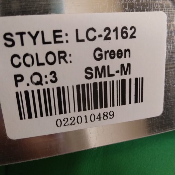 LC LIZETTE COLLECTION GREEN PEPLUM DRESS W/ SHORT SLEEVES & WIDE CRYSTAL BELT - Picture 9 of 9